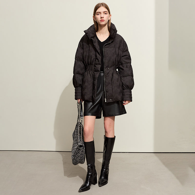 Textured Quilted Women's Puffer Jacket