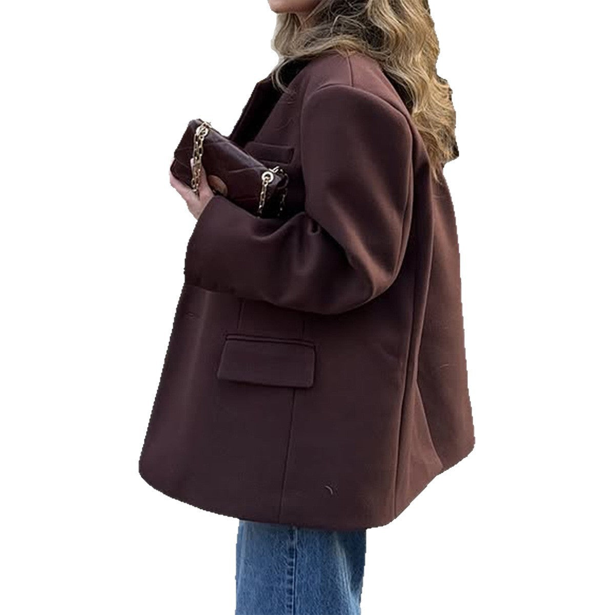 Oversized Structured Women's Suit Jacket